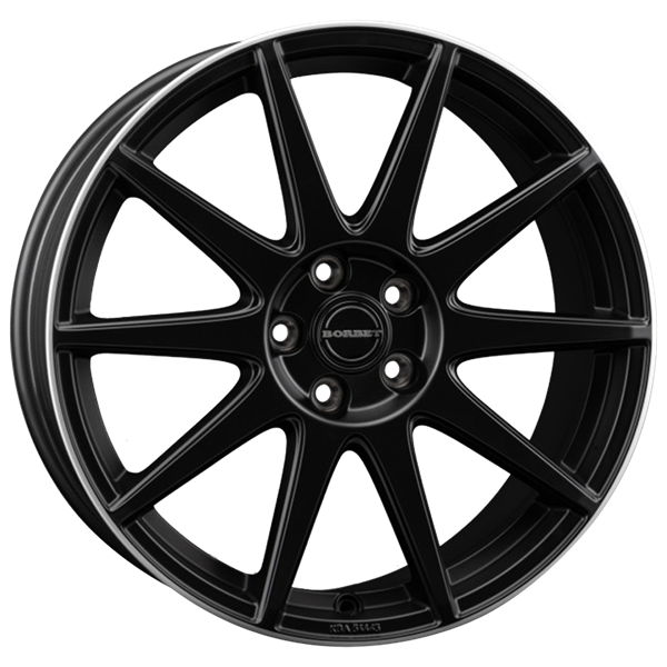 Borbet GTX black matt rim silver 8,00x19 5x108,00 ET50,00