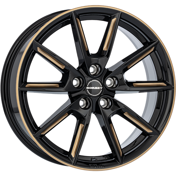 Borbet LX18 black gold spoke rim 8,00x18 5x114,30 ET48,00