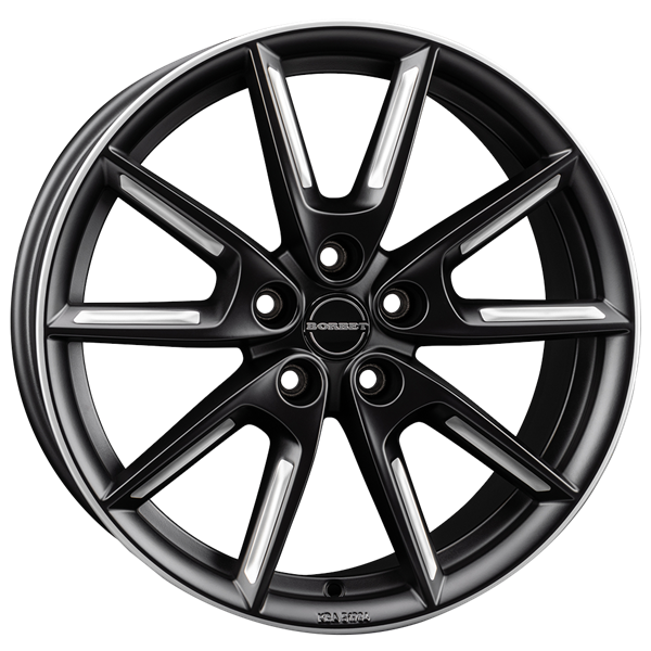 Borbet LX18 black silver spoke rim 8,00x18 5x112,00 ET44,00