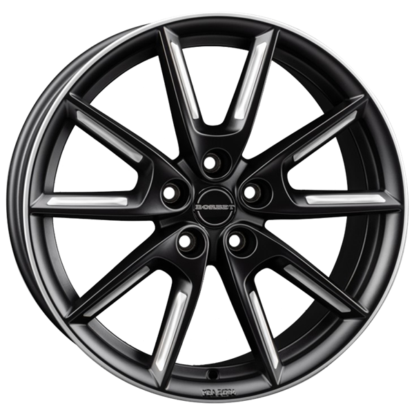 Borbet LX19 black matt silver spoke rim 8,00x19 5x114,30 ET45,00