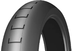 Close-up of the tread Michelin Power SuperMoto 120/75 R16.5 Front TL NHS Medium
