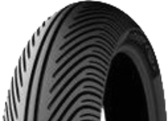 Close-up of the tread Michelin Power SuperMoto Rain 120/75 R16.5 Front TL