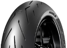 Close-up of the tread Pirelli Diablo Rosso Corsa II 200/55ZR17 (78 W) Rear TL M/C