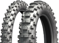 Close-up of the tread Michelin Enduro Medium 140/80-18 70 R Rear TT M/C