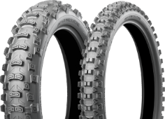 Close-up of the tread Bridgestone Battlecross E50 120/90-18 65 P Rear TT NHS