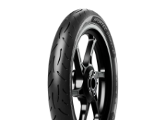 Close-up of the tread Metzeler Sportec Street 2 70/90-14 34 S Front TL M/C