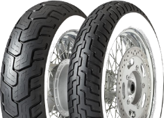 Close-up of the tread Dunlop D404 150/80 B16 71 H Rear TT WW