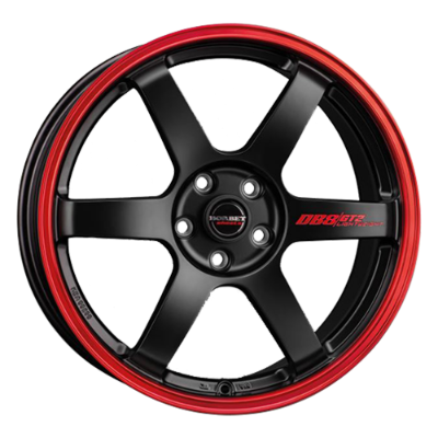 Borbet DB8GT2 black matt rim red 8,50x18 5x114,30 ET40,00