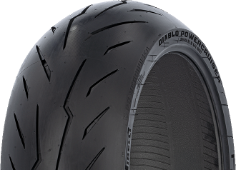 Close-up of the tread Pirelli Diablo PowerCruiser 160/60 R18 70 V Front TL M/C