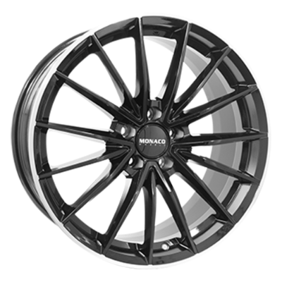 MONACO WHEELS Grand Prix 14 Black Polished Lip 8,00x20 5x112,00 ET45,00