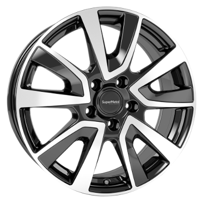 SuperMetal Vault Black polished 6,00x15 5x118,00 ET68,00