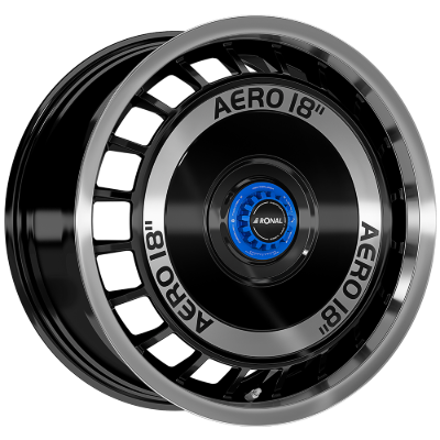 Ronal R50 REV-M Black Lip Polished 8,00x18 5x100,00 ET35,00