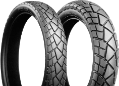 Close-up of the tread Bridgestone TW 201 80/100-19 49 P Front TT M/C