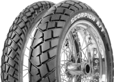 Close-up of the tread Pirelli Scorpion MT 90 A/T 120/80-18 62 S Rear TT M/C MST
