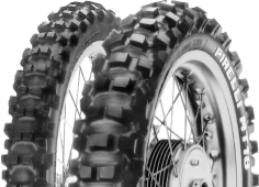 Close-up of the tread Pirelli Scorpion XC Mid Hard 120/100-18 68 M Rear TT M/C M+S