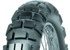 Close-up of the tread Mitas E-09 110/80-19 59 R Front TL M+S
