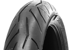 Close-up of the tread Pirelli Diablo Rosso II 100/80 R17 52 H Front TL M/C R