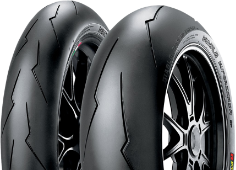 Close-up of the tread Pirelli Diablo Supercorsa SC V2 180/60ZR17 75 W Rear TL M/C SC1